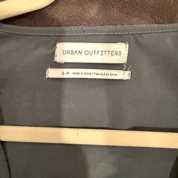 Urban Outfitters Slate Blue Tie-Front Blouse - Picture 2 of 5